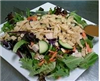 Eating Gluten-Free Sandwich Vegetarian Salad at The Rivers End Cafe restaurant in Page, AZ.